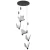 Lampa designerska wisząca BEE LAMP 5 LED czarna 45 cm  - Step Into Design